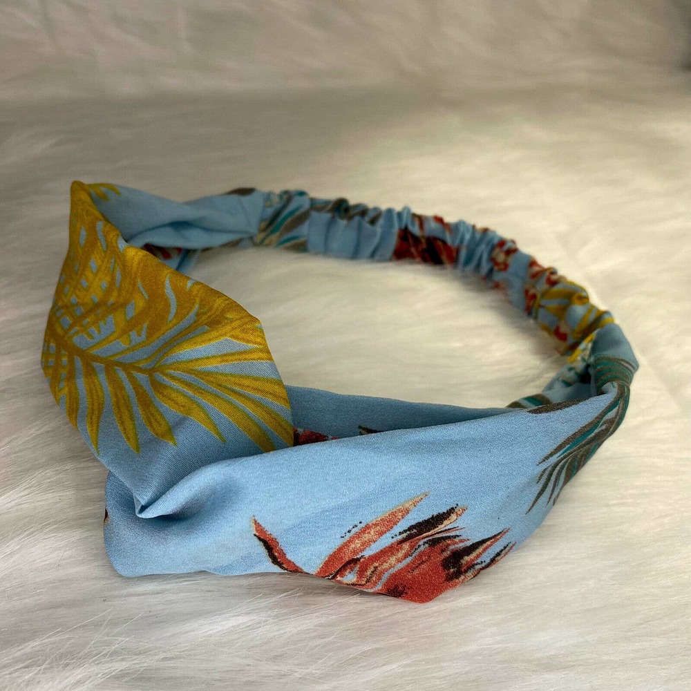 Headband Spring Summer Blue Tropical US Seller